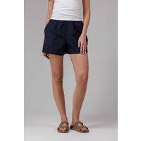 French Connection Women's Cotton Elasticated Waist Shorts in Navy | Size: 16