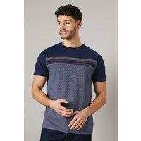 Maine Men's Navy Chicago Stripe T-shirt | Size: 3XL