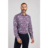 Double TWO Men's Vintage Damson Ornamental Lettering Print in Plum | Size: 19 inches