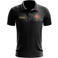 Angola Men's Personalised Football Polo Shirt in Black | Size: XL