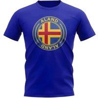 Newcastle United FC Men's Personalised Football Badge T-Shirt Royal in Blue | Size: Small