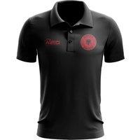 Albania Men's Personalised Football Polo Shirt in Black | Size: XL