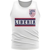 Liberia Men's Personalised Core Football Country Sleeveless Tee in White | Size: Medium