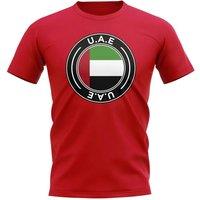 United Arab Emirates Men's Personalised UAE Football Badge T-Shirt Red | Size: Small