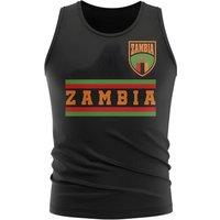 Zambia Men's Personalised Core Football Country Sleeveless Tee in Black | Size: 2XL