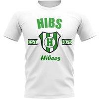Hibernian FC Men's Mens Hibs Established Football T-Shirt White | Size: Large