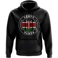 Kenya Men's Mens Football Badge Hoodie in Black | Size: XL