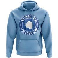 Newcastle United FC Men's Mens Football Badge Hoodie Sky in Light Blue | Size: Small