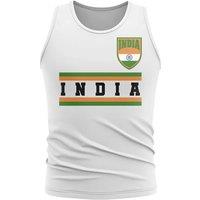 India Men's Personalised Core Football Country Sleeveless Tee in White | Size: Small
