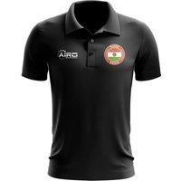 Niger Men's Personalised Football Polo Shirt in Black | Size: Large