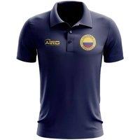 Colombia Men's Personalised Football Polo Shirt in Navy | Size: Large