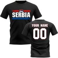 Serbia Men's Personalised Fan Football T-Shirt black | Size: Medium