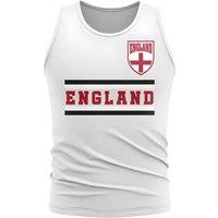 England Men's Personalised Core Football Country Sleeveless Tee in White | Size: 2XL