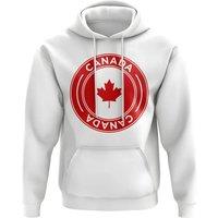Canada Men's Mens Football Badge Hoodie in White | Size: XL