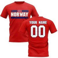 Norway Men's Personalised Fan Football T-Shirt red | Size: Large