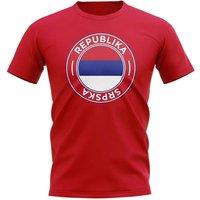 Newcastle United FC Men's Personalised Football Badge T-Shirt Red | Size: 2XL