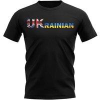 Ukraine Men's Mens UKrainian War Support T-Shirt Black | Size: Large