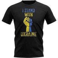 Ukraine Men's Mens I Stand With FIST T-Shirt Black | Size: Large