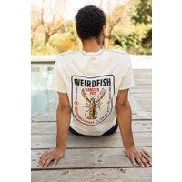 Weird Fish Men's Lobster Pot Graphic T-Shirt in Off-White | Size: Medium