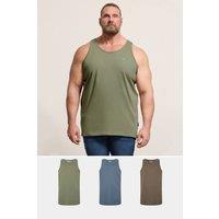 BadRhino Men's 3 Pack Plain Vest Tops | Size: 4XL