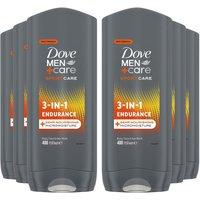Dove Men's Men+Care 'Hair, Face & Body Wash', 3 in 1 Endurance, 6x400ml in Grey