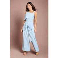 Coast Women's Bow Detail Jumpsuit in Light Blue | Size: 14