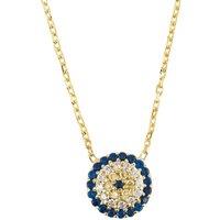 Latelita Women's Evil Eye Necklace Gold in Blue