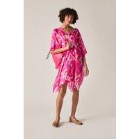 James Lakeland Women's Pink Heart Print Kaftan