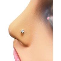 Raina Jewels Women's 18ct Gold Diamond Bezel Nose Stud Pin 0.05ct in Yellow