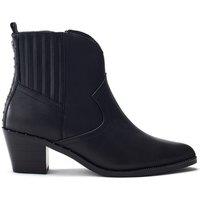 Moda In Pelle Women's 'Anniee' Leather Ankle Boots in Black | Size: 4