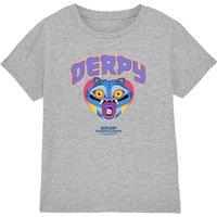 Netflix Kpop Demon Hunters Derpy Collegic Kids T-Shirt, Athletic Heather in Light Grey | Size: 7-8 Years