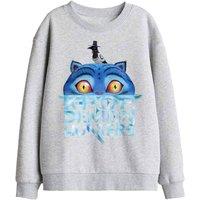 Netflix Kpop Demon Hunters Derpy Tiger Sinking Logo Kids Sweat, Athl Heather in Light Grey | Size: 12-13 Years