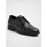 SIRRI Boy's Kids Derby Patent Dotted Lace Up Dress Shoes in Black | Size: 6.5