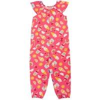Frugi Girl's Dory Playsuit in Pink | Size: 9-12 m