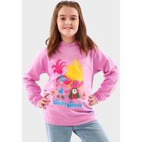 Trolls Girl's Poppy & Viva Hoodie in Pink | Size: 7-8 Years