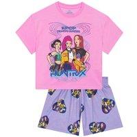 KPop Demon Hunters Girl's Rumi, Mira & Zoey Short Sleeve Pyjamas | Size: 9-10 Years