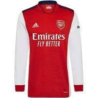 Arsenal FC Men's Mens 2021 2022 Long Sleeve Home Shirt in Red | Size: Small