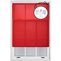 Furnished Red Daylight Roller Blinds with Metal Fittings - Trimmable Window Shade | Size: 75 cm width x 165 cm drop