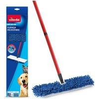 Vileda Pet Pro Flip Mop FH174675 - Dual-Sided Microfibre, Machine Washable in Red