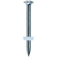 JCP CONSTRUCTION PRODUCTS Plastic Washered Drive Pins 16 x 3.8mm - Box of 100 in Silver
