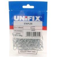 Unifix Galv Staples 20 x 2.00mm - Box of 5 in Silver