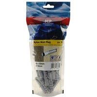 JCP CONSTRUCTION PRODUCTS Nylon Wall Plugs 6 x 30mm - Box of 1000 in Grey