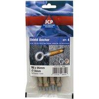 JCP CONSTRUCTION PRODUCTS Shield Anchors Eye Bolt Zyp - M8 x 95mm - Box of 20 in Yellow