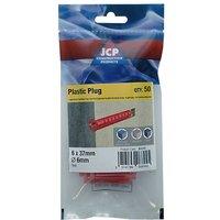 JCP CONSTRUCTION PRODUCTS Plastic Wall Plugs Red 6.0 x 37mm - Box of 250