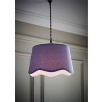 ValueLights Mabel Linen Small 20cm Scallop Edge with Trim Ceiling Light Lamp Shade in Lilac