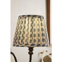 ValueLights Grange Extra Small Floral Pleated Lamp Shade in Mid Blue