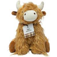 Aroma Home Harris Highland Cow Novelty Doorstop in Light Brown