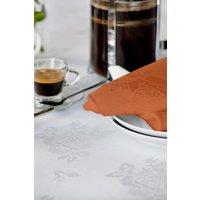 Vision Polyester Rose Design Coloured Napkin in Tangerine | Size: 41 cm x 41 cm