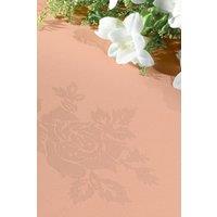 Vision Polyester Rose Design Tablecloth in Peach | Size: 89 cm x 89 cm