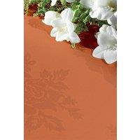 Vision Polyester Rose Design Tablecloth in Tangerine | Size: 137 cm x 229 cm